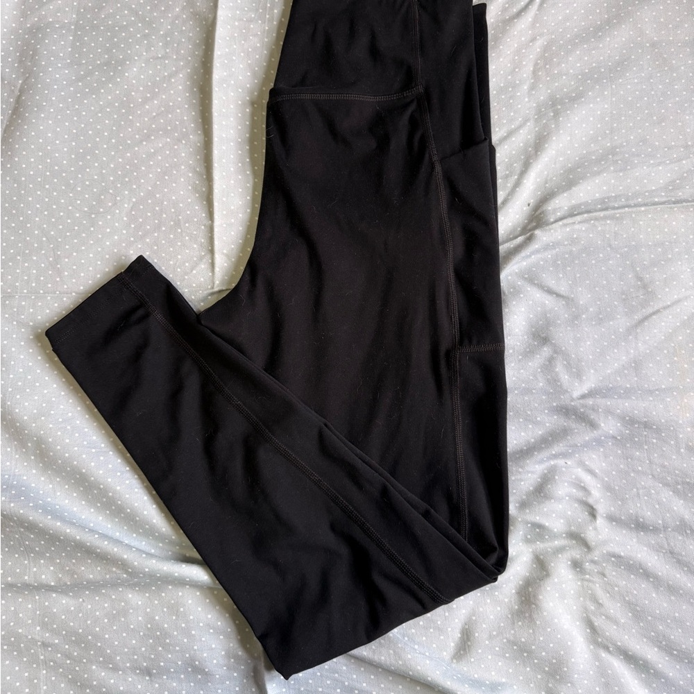 Girlfriend Collective Black Leggings w Pockets Large